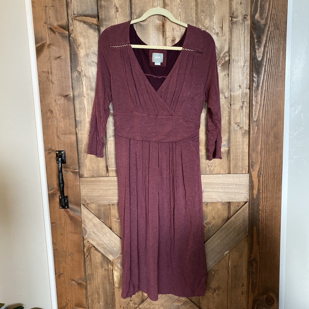 Anthropologie mauve dress.